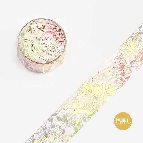 BGM Foil Stamping Flower Letter Masking Tape