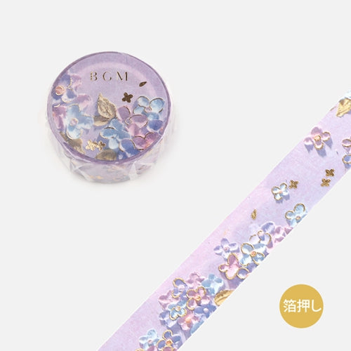 BGM Foil Stamping Masking Tape (Oil Pastel: Hydrangea)