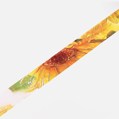 BGM Foil Stamping Masking Tape (Watercolour Flower: Sunflower)