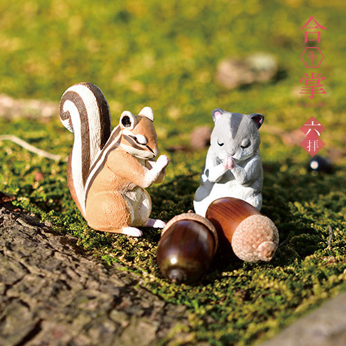 Gassho Rokusai 5 Species (Hamster, Squirrel, Monkey, Chicken, Raccoon Dog)