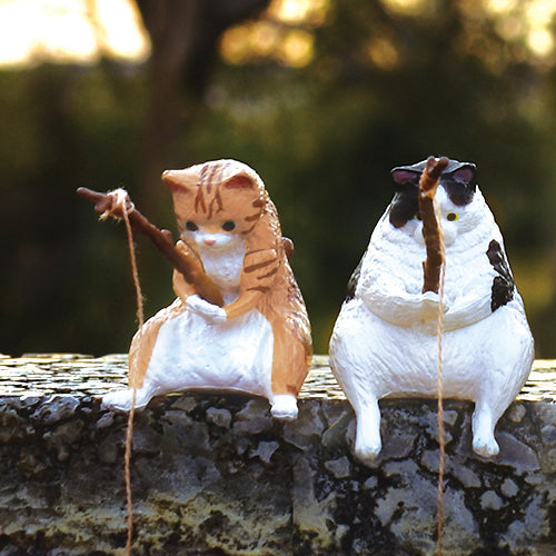 Collectible Fishing Cat Figurines Blind Box