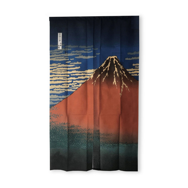 Red Fuji One Slit Noren Curtain