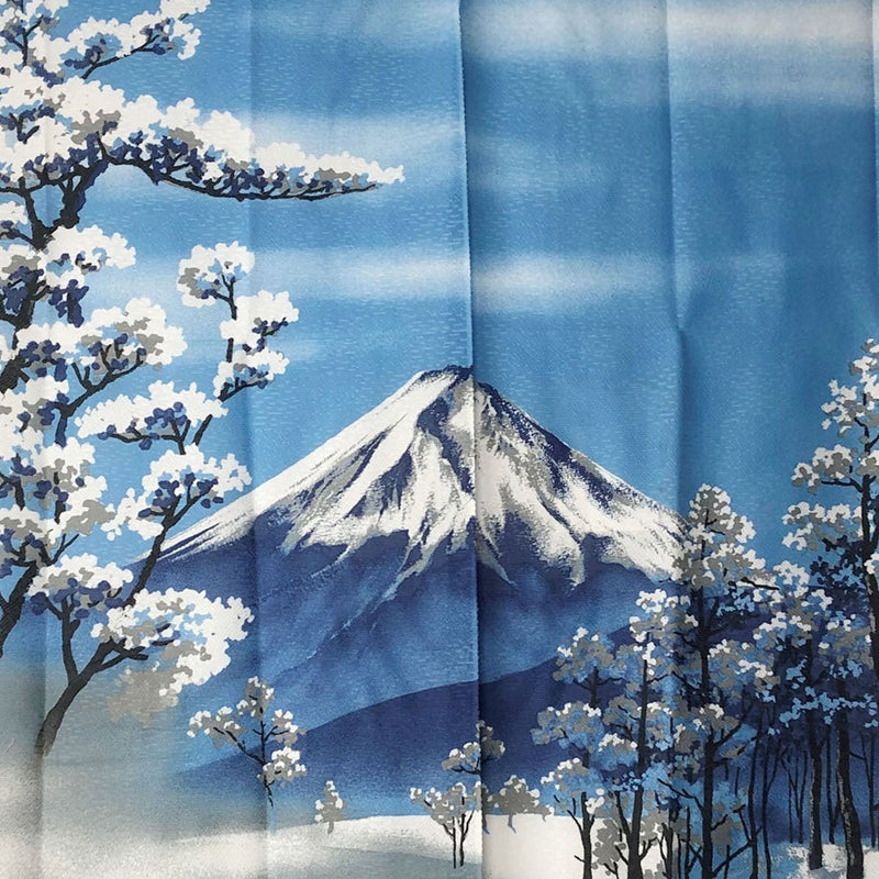 Four Seasons of Mt. Fuji: Winter One Slit Noren Curtain