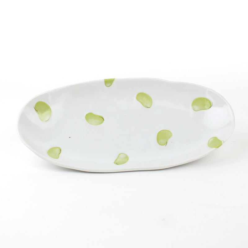 Plate (Porcelain/Oval/Bean/14x28.5x3.5cm)