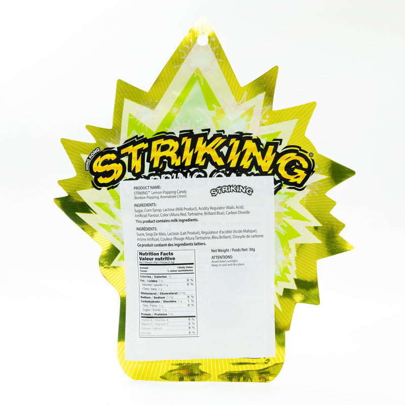 STRIKING POPPING CANDY -LEMON 30G