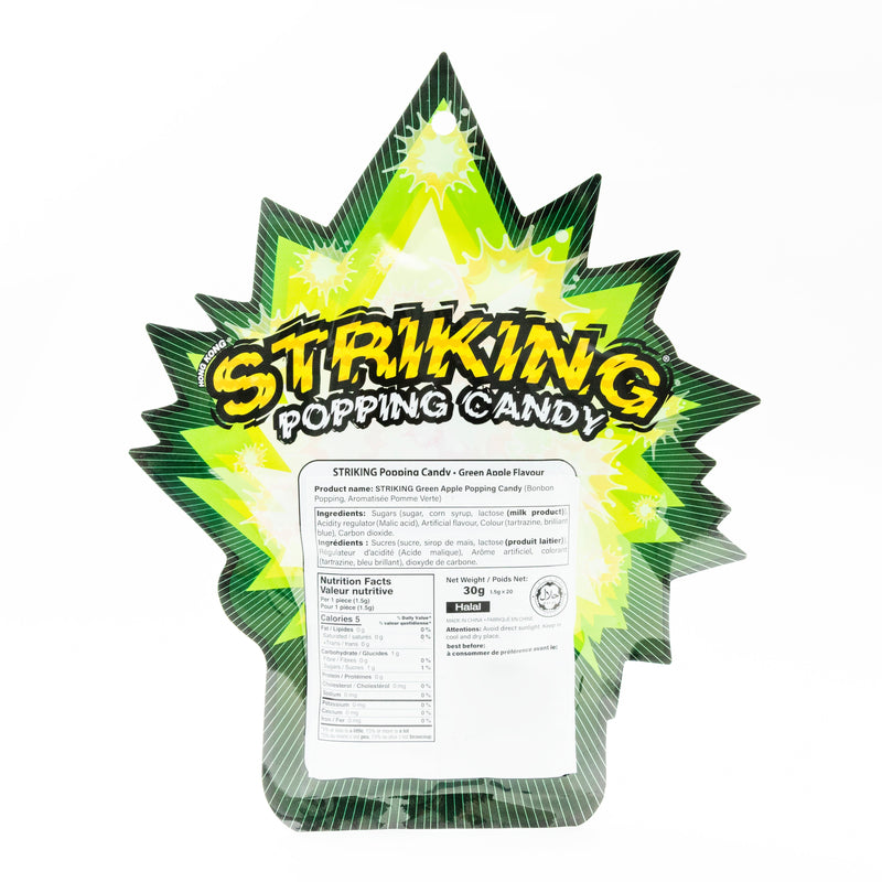 STRIKING POPPING CANDY -APPLE 30G