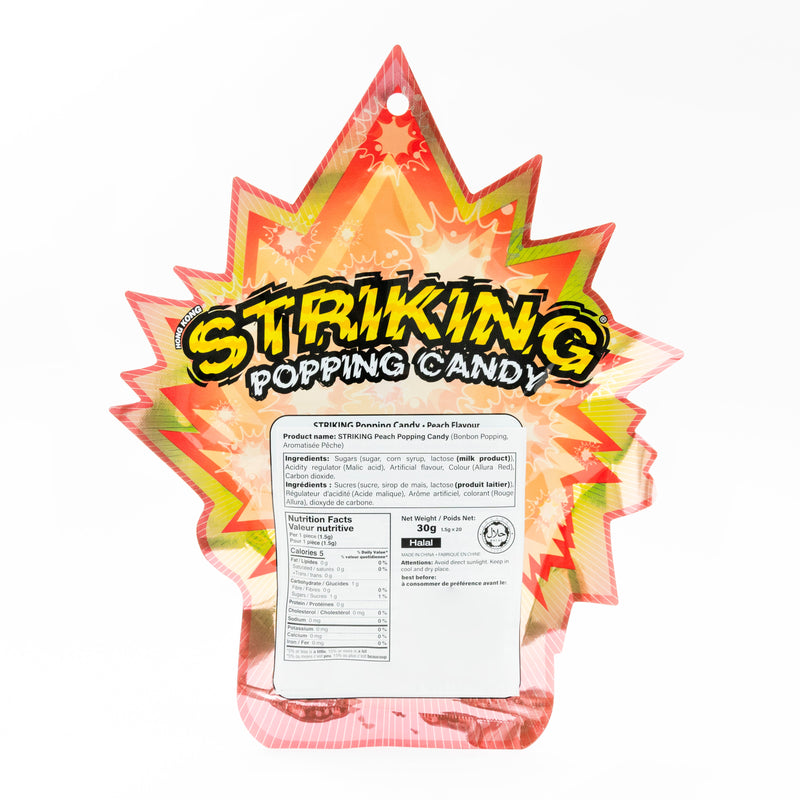 STRIKING POPPING CANDY -PEACHES 30G