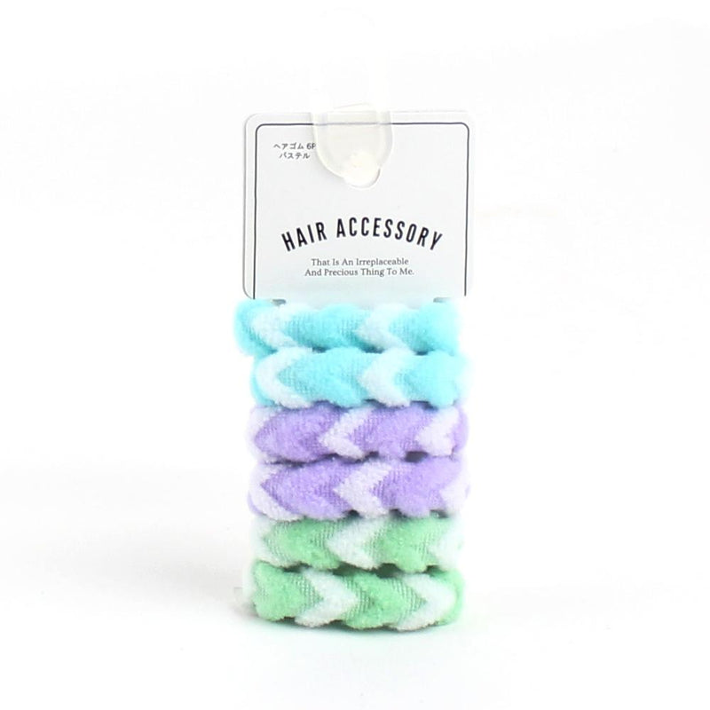 Hair Ties (Braided/ASST/6pcs)