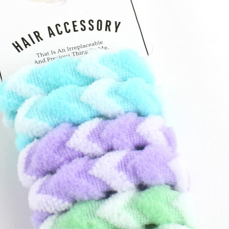 Hair Ties (Braided/ASST/6pcs)