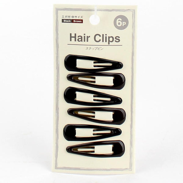 Hair Clips (BK/BN/6pcs)