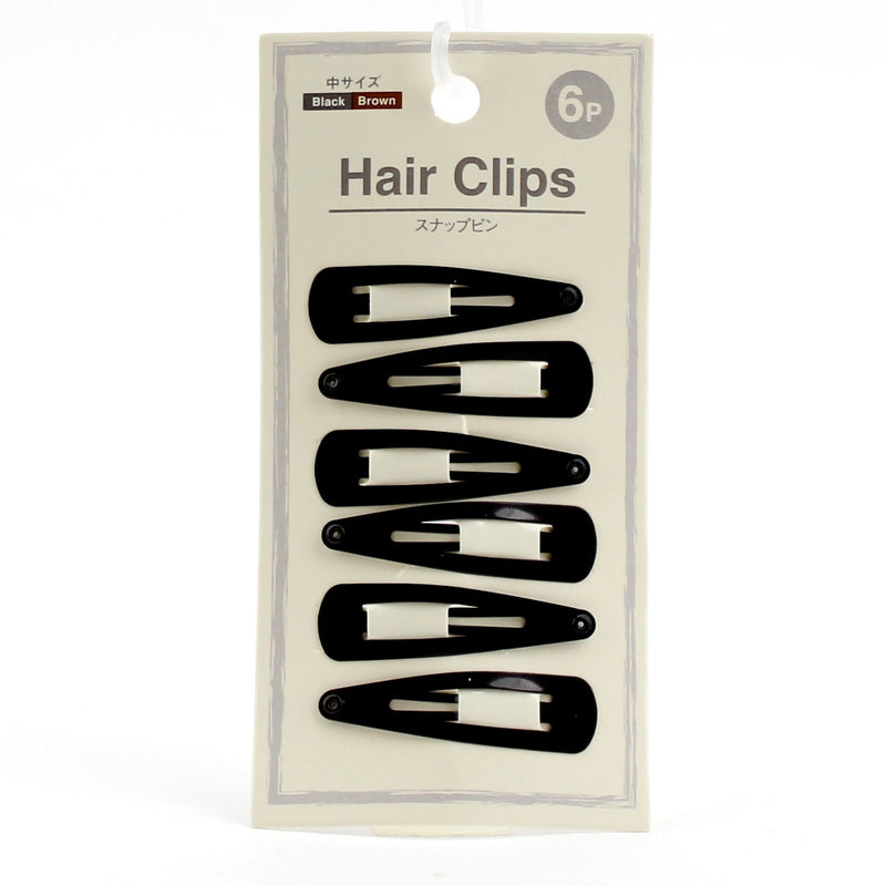 Hair Clips (BK/BN/6pcs)