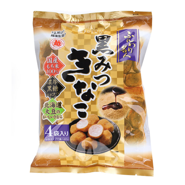 Sweetened Rice Puff (Brown Sugar & Soy Bean Powder/340 g (4pcs)/Echigo Seika/Funwari Meijin)