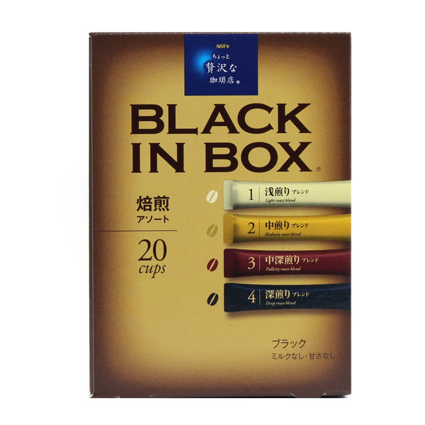 Instant Coffee (Sugarless/Single-Serve Packets/Roast Assortment: Light, Medium, Full City, Dark/40 g (20pcs)/AGF/Chotto Zeitakuna Kohiten)