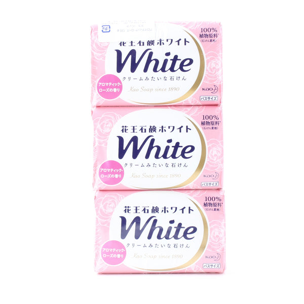 White Colour Rose Fragrance Body Creamy Kao Soap Bar 130 g