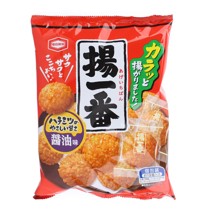 Fried Rice Crackers (Honey & Soy Sauce/138 g/Kameda Seika/Ageichiban)