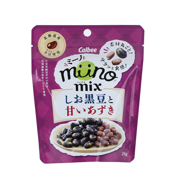 Bean Snack (Salted Black Bean & Sweet Azuki Red Bean/26 g/Calbee/Miino)