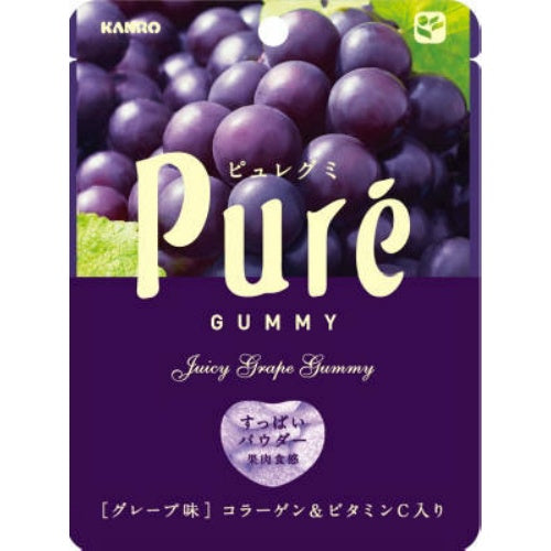 Kanro Pure Gummy Grapes Flavour 56g