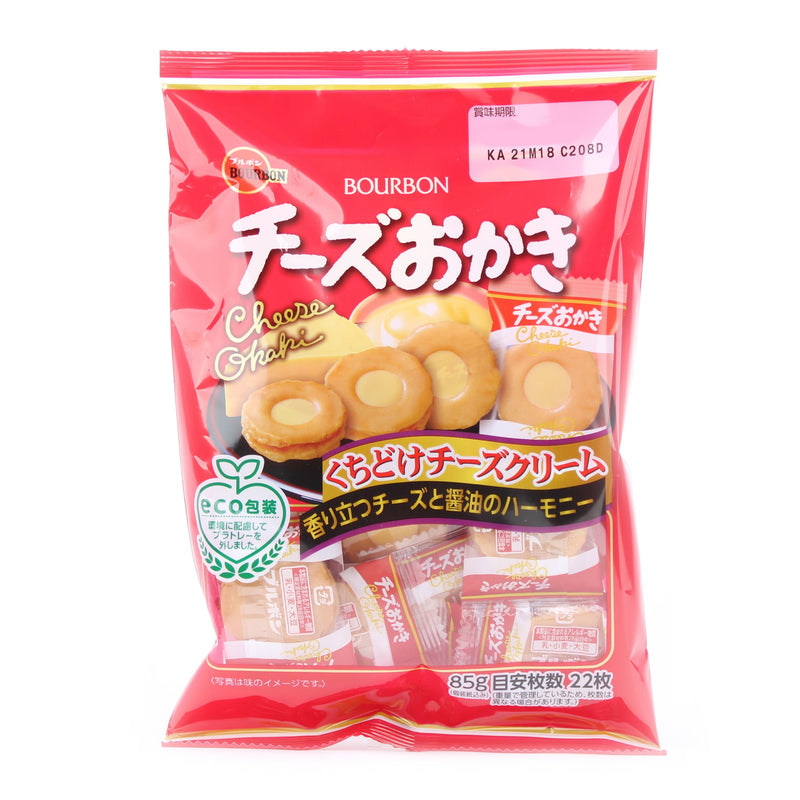 Rice Crackers With Cheese (Cheese & Soy Sauce/85 g (22pcs)/Bourbon/Cheese Okaki)
