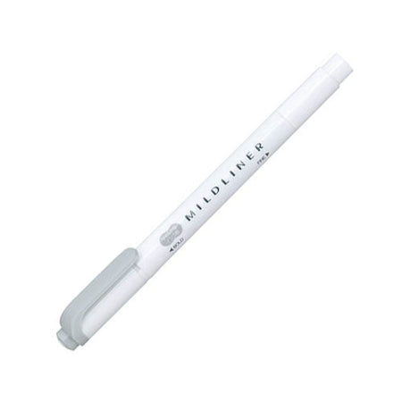 Highlighter Pen (Double-Ended: Wide,Thin/Wide: 0.4mm, Thin: 0.1mm/Mild Grey/1.2x14.2cm)