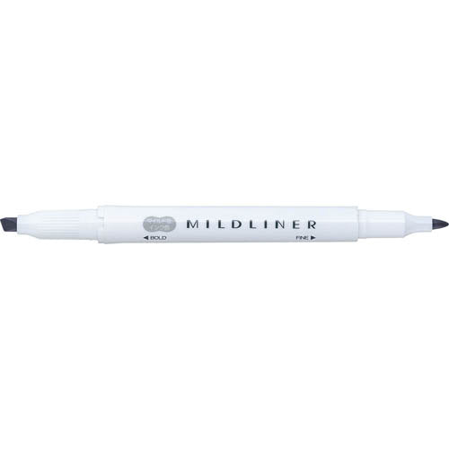 Highlighter Pen (Double-Ended: Wide,Thin/Wide: 0.4mm, Thin: 0.1mm/Mild Grey/1.2x14.2cm)