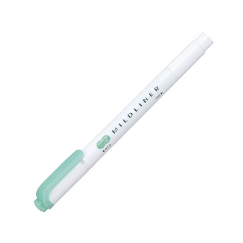 Highlighter Pen (Double-Ended: Wide,Thin/Wide: 0.4mm, Thin: 0.1mm/Mild Blue Green/1.2x14.2cm)