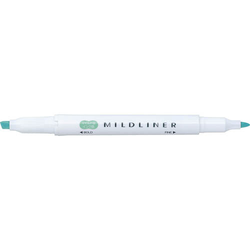 Highlighter Pen (Double-Ended: Wide,Thin/Wide: 0.4mm, Thin: 0.1mm/Mild Blue Green/1.2x14.2cm)