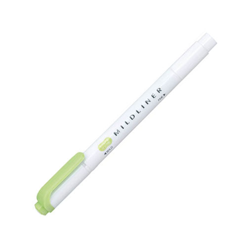 Highlighter Pen (Double-Ended: Wide,Thin/Wide: 0.4mm, Thin: 0.1mm/Mild Green/1.2x14.2cm)