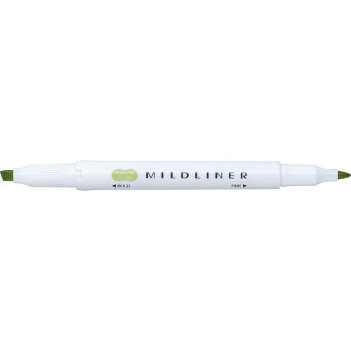 Highlighter Pen (Double-Ended: Wide,Thin/Wide: 0.4mm, Thin: 0.1mm/Mild Green/1.2x14.2cm)