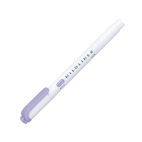 Highlighter Pen (Double-Ended: Wide,Thin/Wide: 0.4mm, Thin: 0.1mm/Mild Violet/1.2x14.2cm)