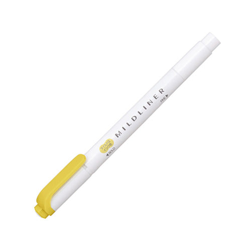 Highlighter Pen (Double-Ended: Wide,Thin/Wide: 0.4mm, Thin: 0.1mm/Mild Gold/1.2x14.2cm)