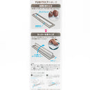 Ruler (Non-Slip/With Finger Protection in Cutting/17cm/0.55x3.5x18cm/Sun-Star/SMCol(s): Clear White)