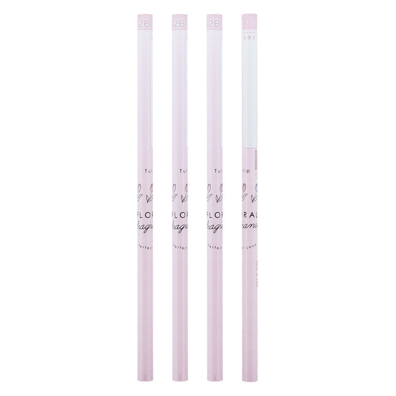 Pencils (2B/Tulip/Hexagonal/17.5cm/ø0.75cm (4pcs)/Sun Star/SMCol(s): Pink)