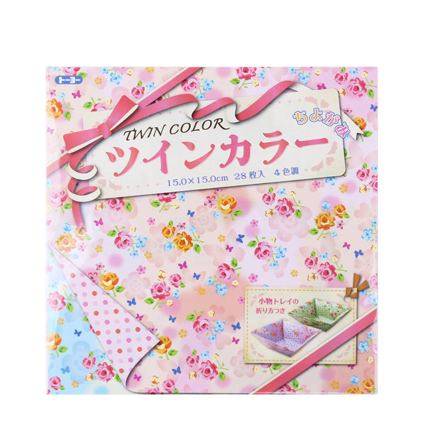 Toyo Flower Pattern Simple Polka Dots Chiyo Origami Paper with Instructions