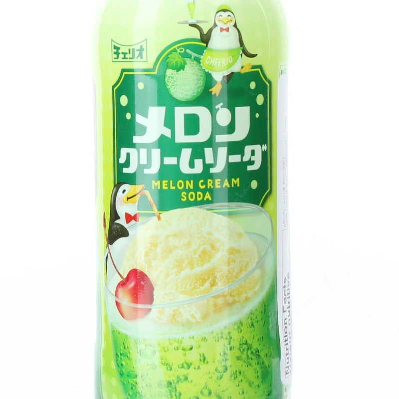 Cheerio Pressure Warning: Store in cool area. Do not shake or freeze drink before opening Cream Melon Soda Drink 500 mL