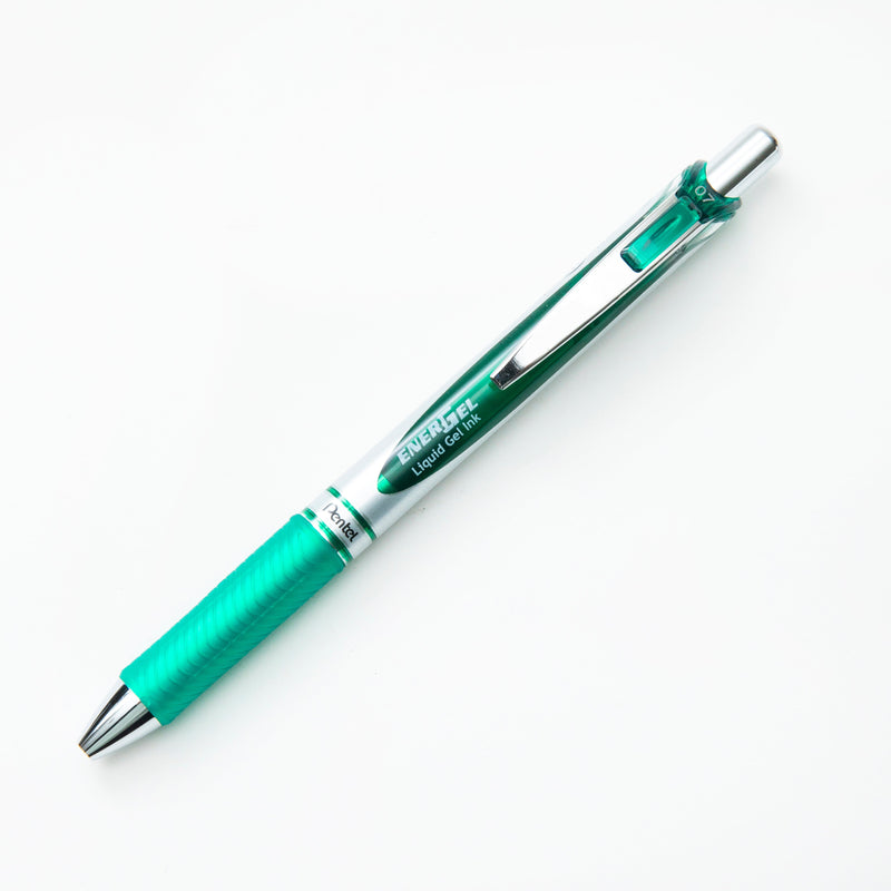 Ballpoint Pen (Liquid Gel Ink/Retractable/0.7mm/Green/Pentel/Energel/SMCol(s): Green)