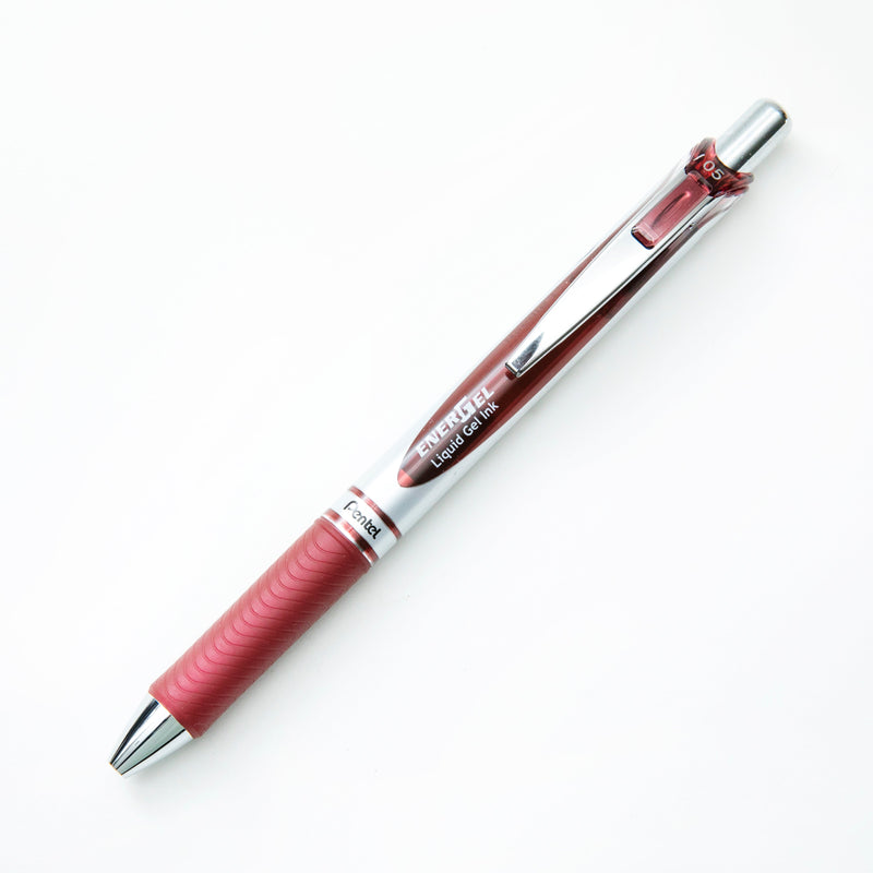 Ballpoint Pen (Liquid Gel Ink/Retractable/0.5mm/Burgundy/Pentel/Energel/SMCol(s): Burgundy)