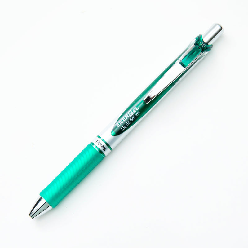 Ballpoint Pen (Liquid Gel Ink/Retractable/0.5mm/Green/Pentel/Energel/SMCol(s): Green)