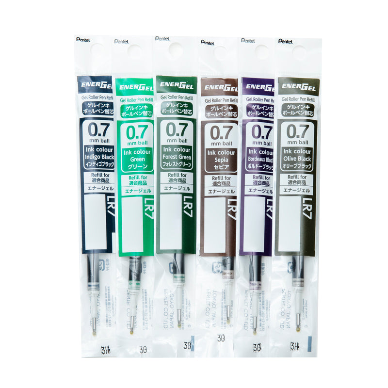 Ballpoint Pen Refill (Liquid Gel Ink/0.5mm/Olive Black/Pentel/Energel/SMCol(s): Olive Black)