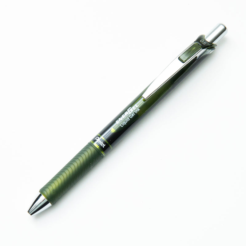 Ballpoint Pen (Liquid Gel Ink/Retractable/0.5mm/Olive Black/Pentel/Energel/SMCol(s): Olive Black)