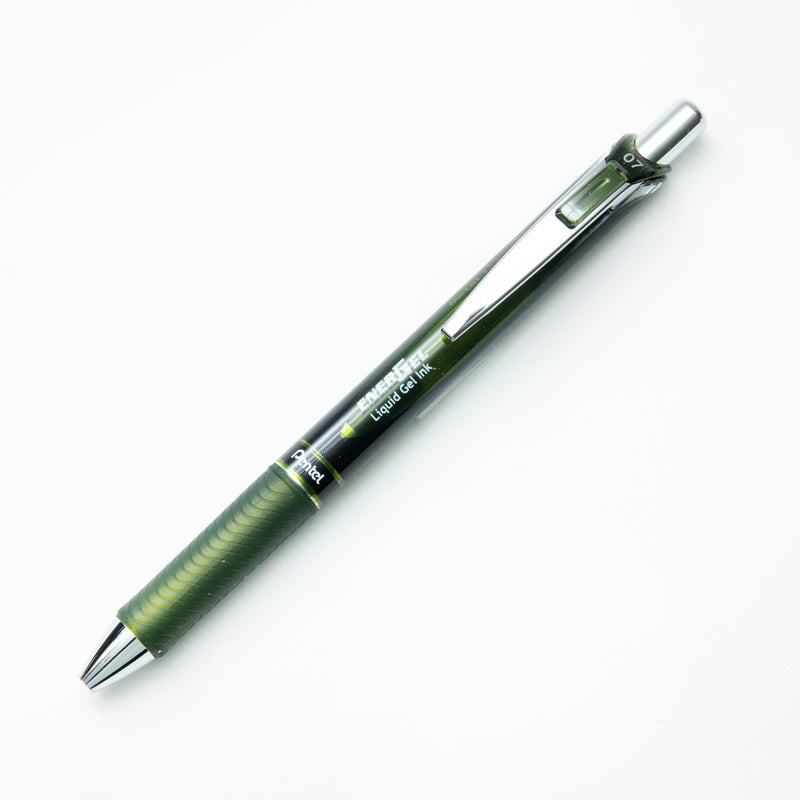Ballpoint Pen (Liquid Gel Ink/Retractable/0.7mm/Olive Black/Pentel/Energel/SMCol(s): Olive Black)