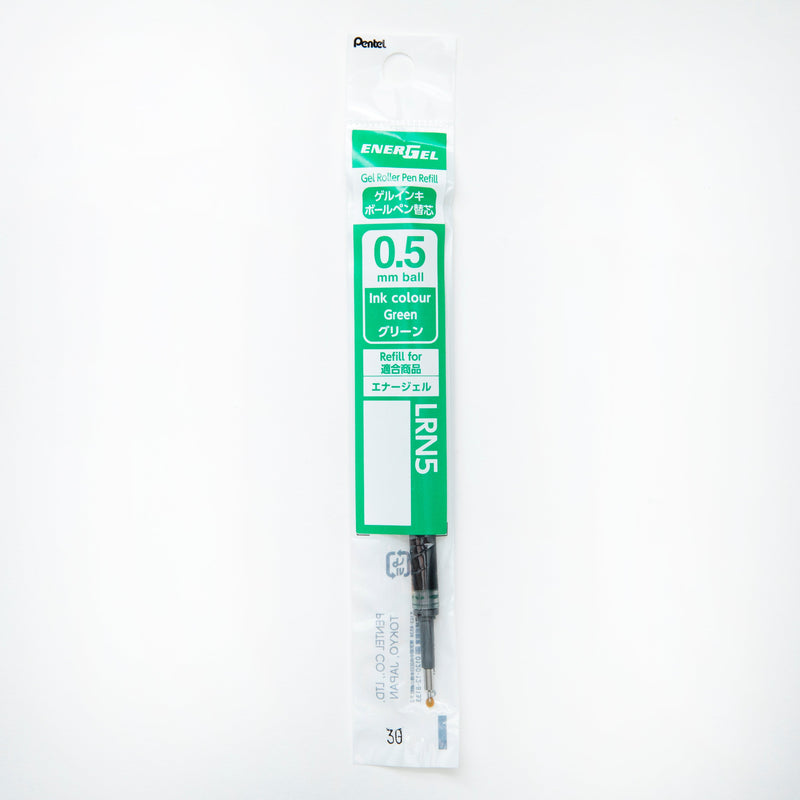 Ballpoint Pen Refill (Liquid Gel Ink/0.5mm/Green/Pentel/Energel/SMCol(s): Green)