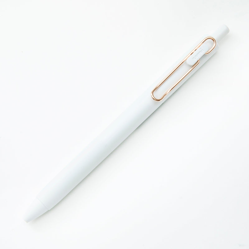 Ballpoint Pen (With Rose Gold Clip/0.38mm/Black/Mitsubishi Pencil/Uni-Ball One/SMCol(s): White)