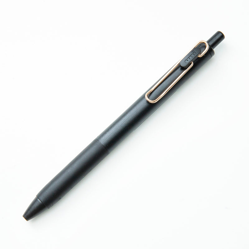 Ballpoint Pen (With Rose Gold Clip/0.38mm/Black/Mitsubishi Pencil/Uni-Ball One/SMCol(s): Black)
