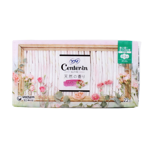 Unicharm Sofy Center-in Natural Floral Scent Sanitary Pads For Day (21.5cm)
