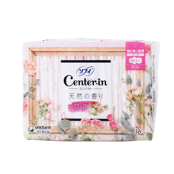 Unicharm Sofy Center-in Natural Floral Scent Sanitary Pads For Day (24.5cm)