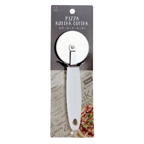 Pizza Roller Cutter (Stainless Steel/White/Silver/18x6x1.5cm)