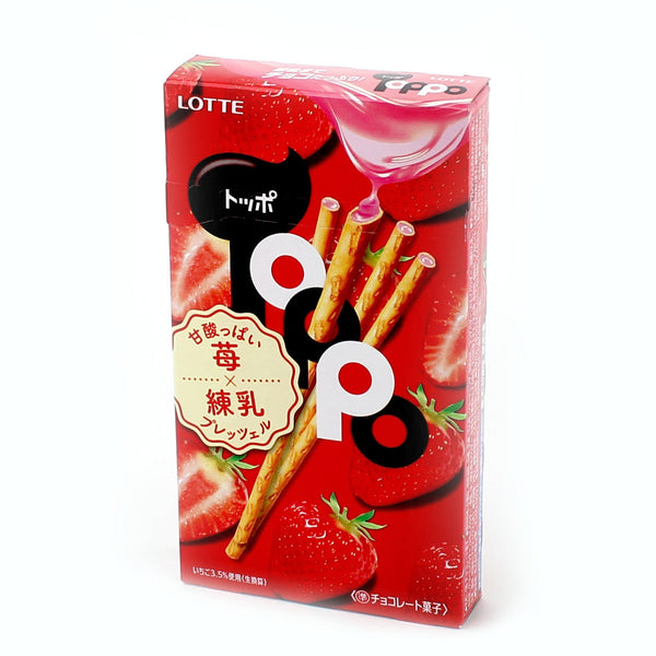 Lotte Toppo Strawberry Cookie Sticks (72 g (2pcs))