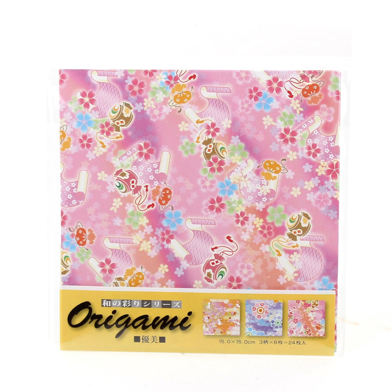 Origami Design Paper (Traditional/Flowers/Colorful/24sh)