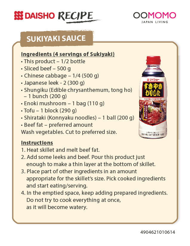 Recipe for Sukiyaki