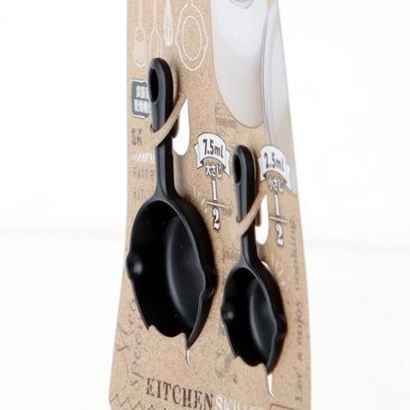 Measuring Spoons (Skillet Pan/Black/2.5mL/7.5mL (2pcs))